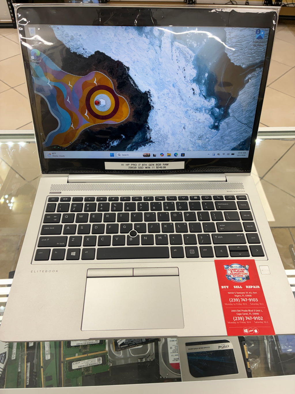 HP 14” Laptop i7 8th Gen 8GB RAM 256GB SSD Win 11