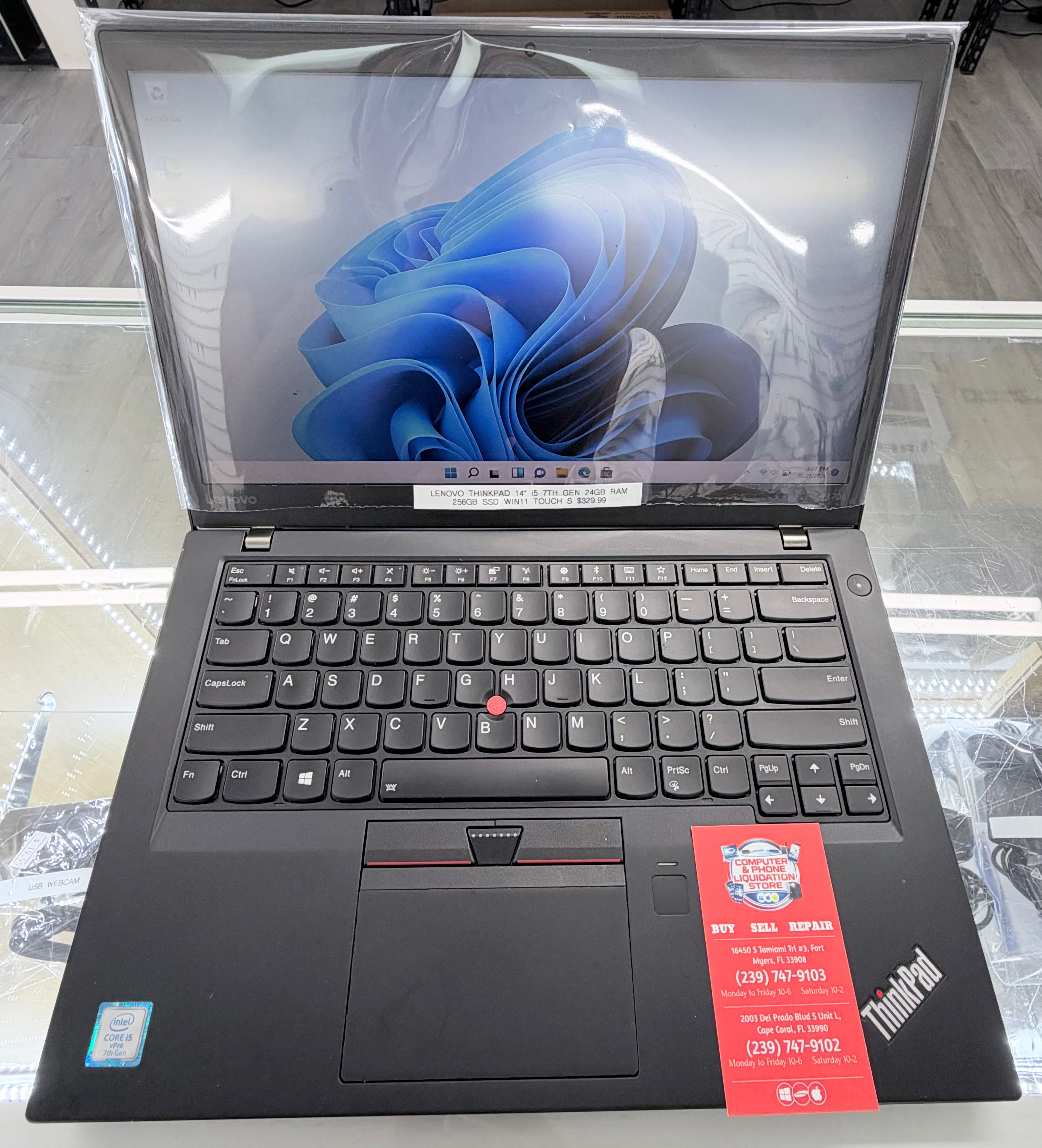 Lenovo Thinkpad 14” Touchscreen Laptop i5 7th Gen 24GB Ram 256GB SSD Windows 11