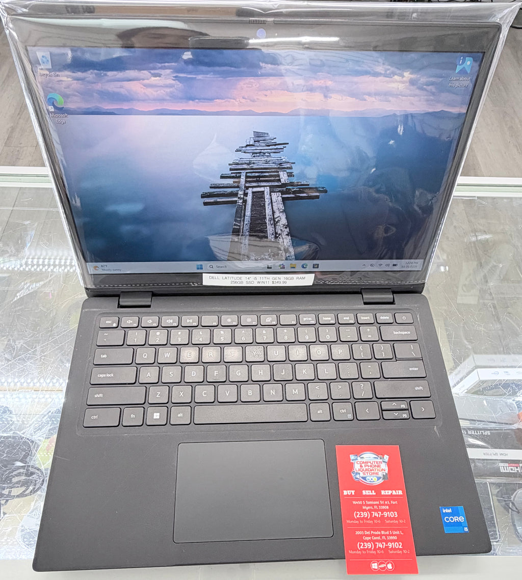 Dell Latitude 14” Laptop i5 11TH Gen 16GB RAM 256GB SSD Windows 11