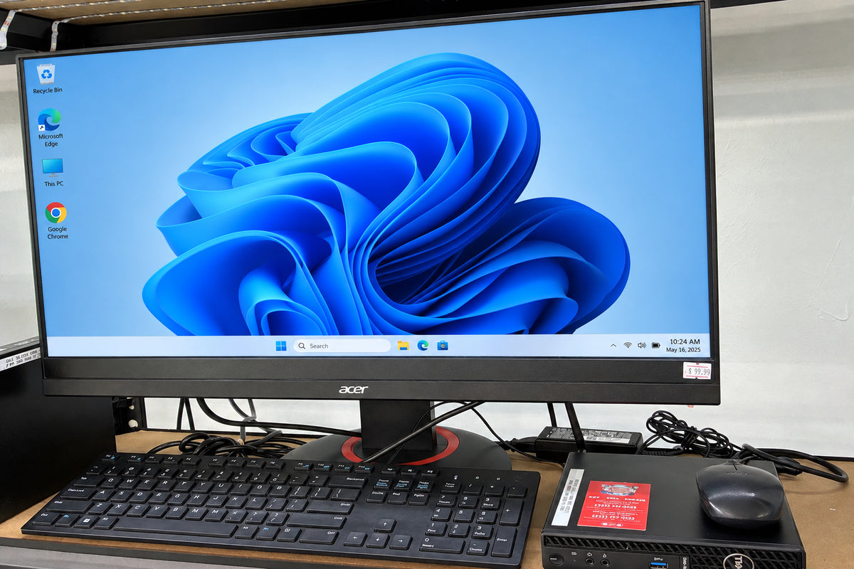 Dell Micro Desktop i3 10th Gen 16GB Ram 512GB SSD Win 11 Pro + Monitor