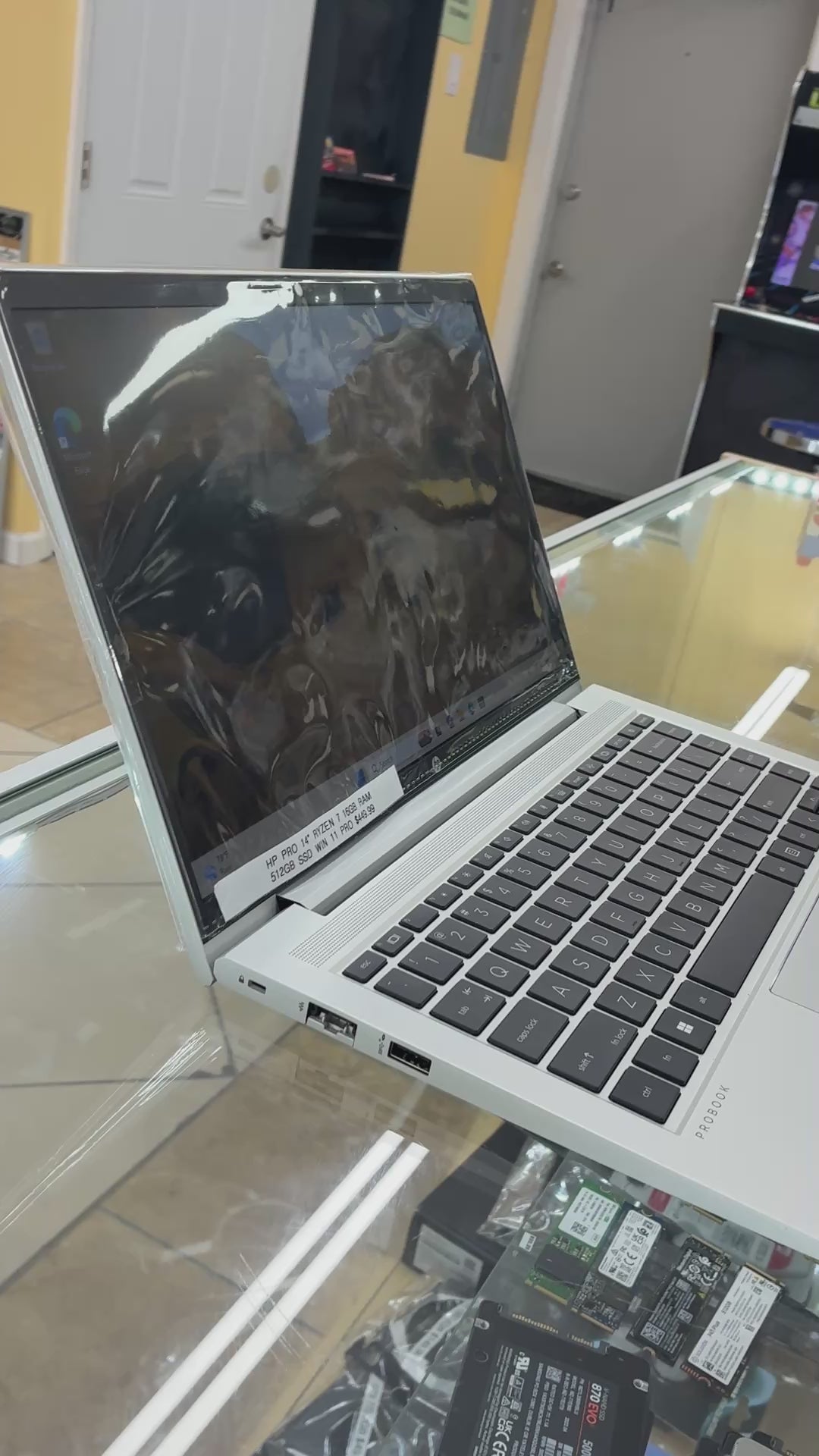 HP 14” Pro Laptop Ryzen 7 16GB RAM 512GB SSD Win 11 Pro