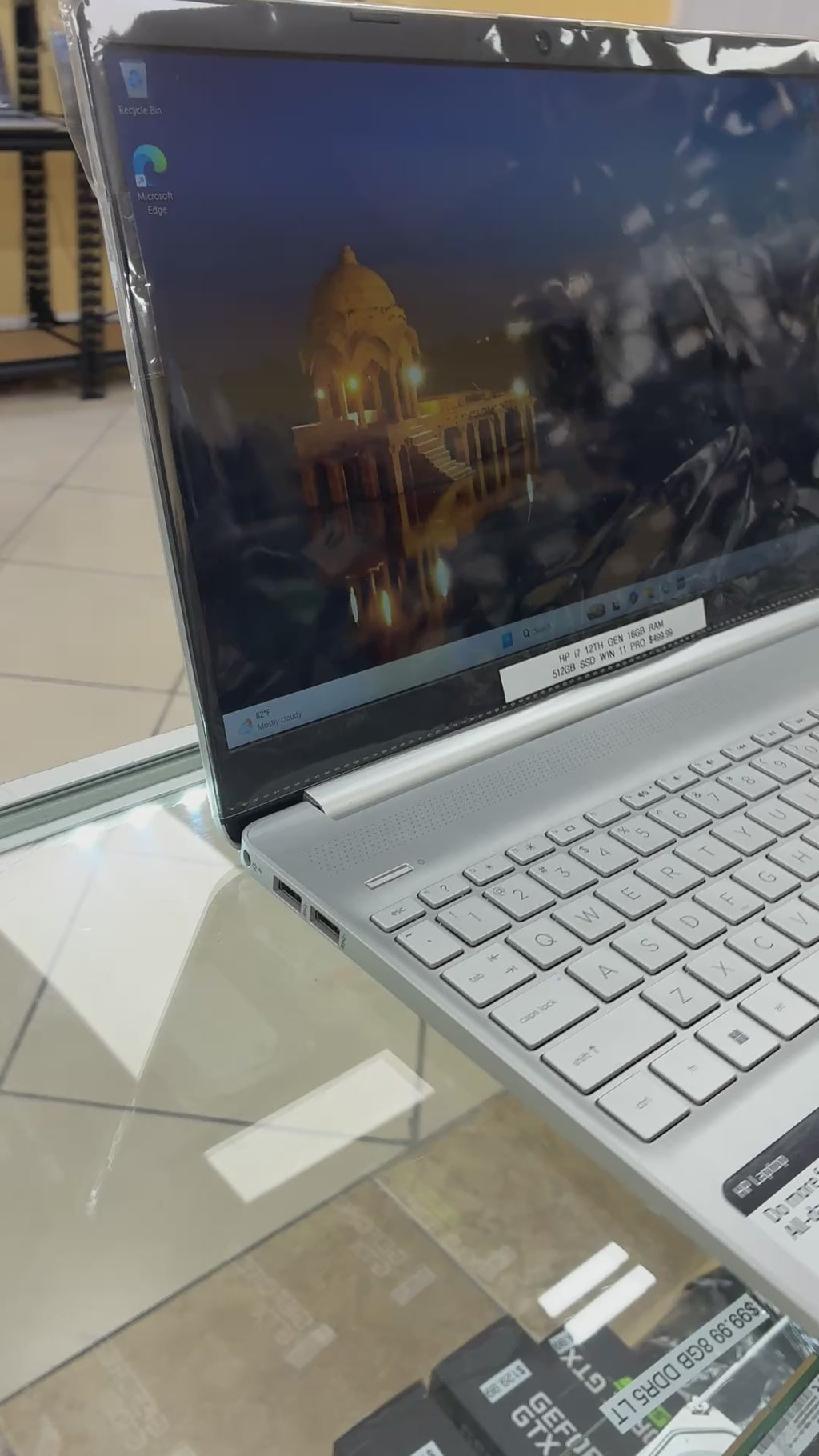 HP 15” Laptop i7 12 Gen 16GB RAM 512GB SSD Win 11 Pro