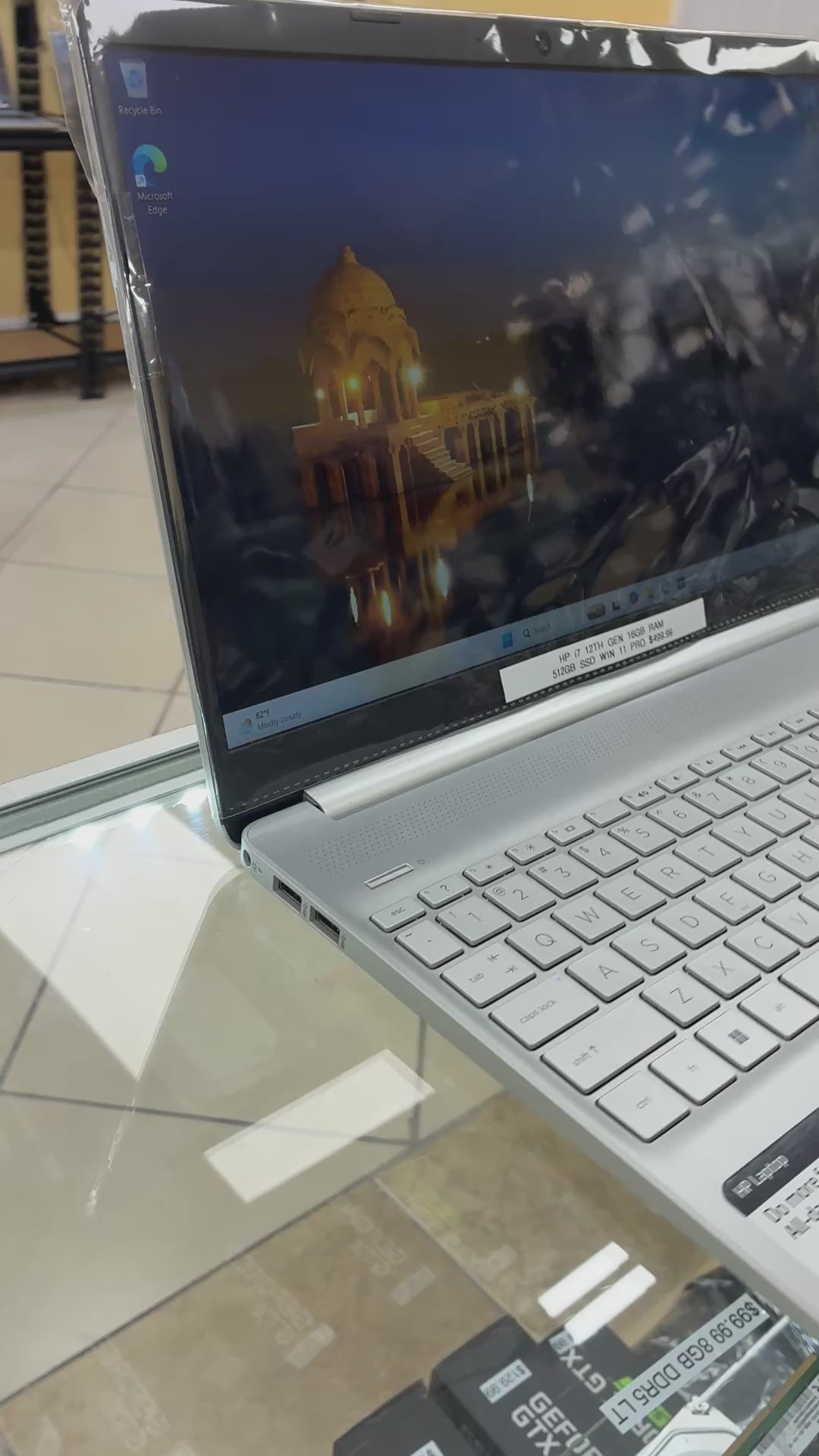 HP 15” Laptop i7 12 Gen 16GB RAM 512GB SSD Win 11 Pro