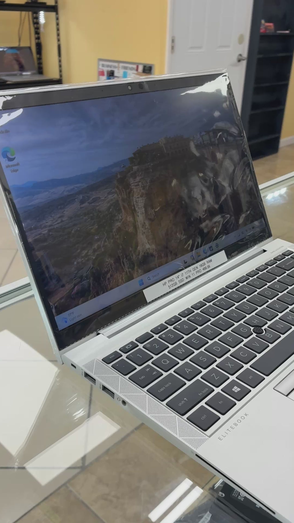HP 14” Pro Laptop i7 11th Gen 16GB RAM 512GB SSD Win 11 Pro