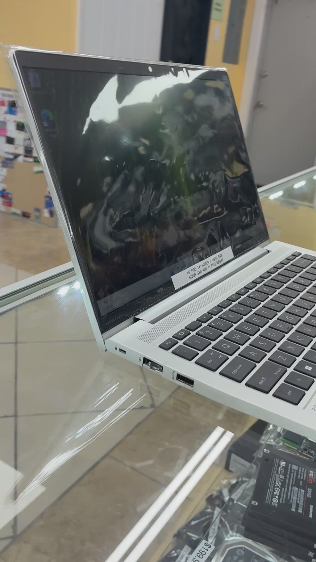 HP 14” Pro Laptop Ryzen 7 16GB RAM 512GB SSD Win 11 Pro